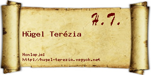 Hügel Terézia névjegykártya